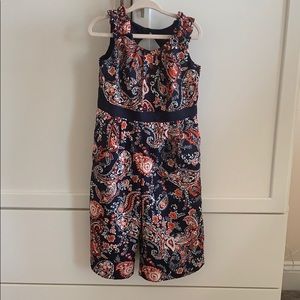 Janie & Jack Navy Blue Paisley Jumpsuit